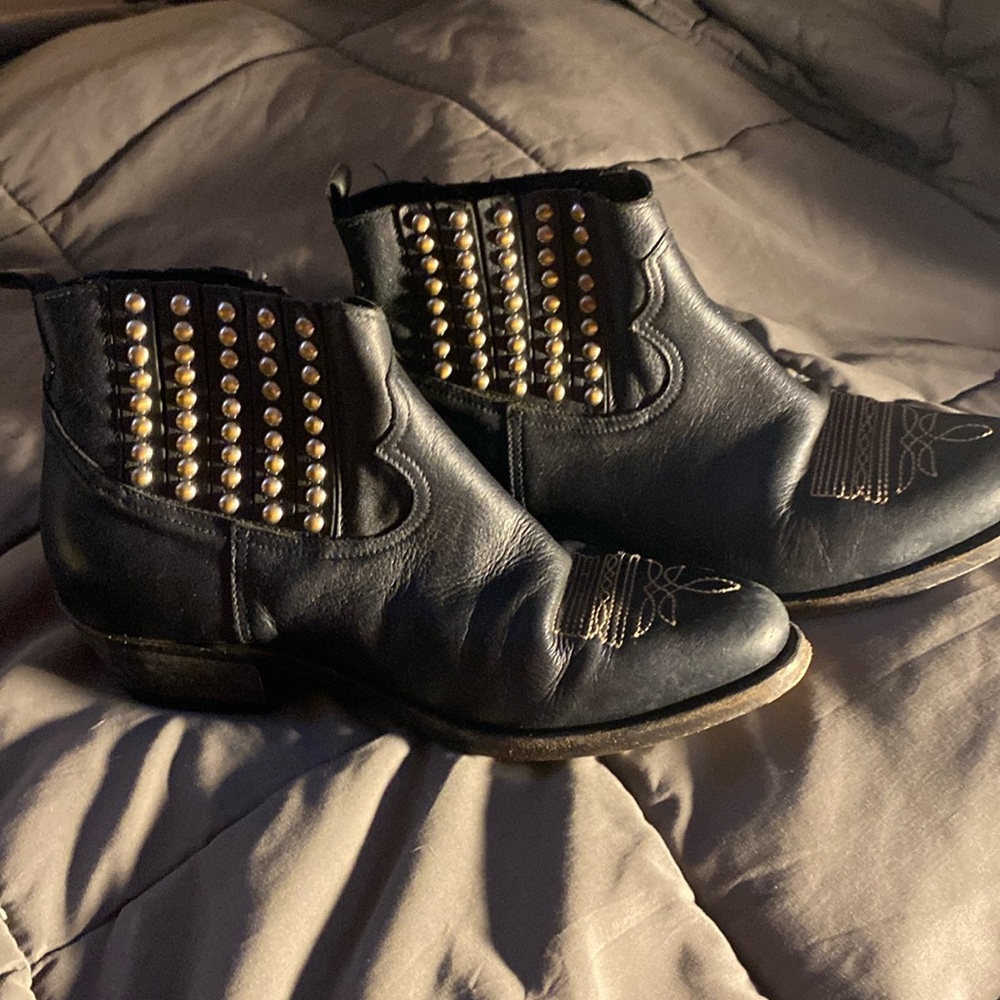 Golden Goose navy /blk cowboy boots
